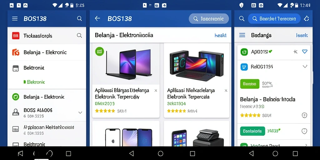 Antarmuka BOS138 yang menarik dan fungsional untuk belanja elektronik.