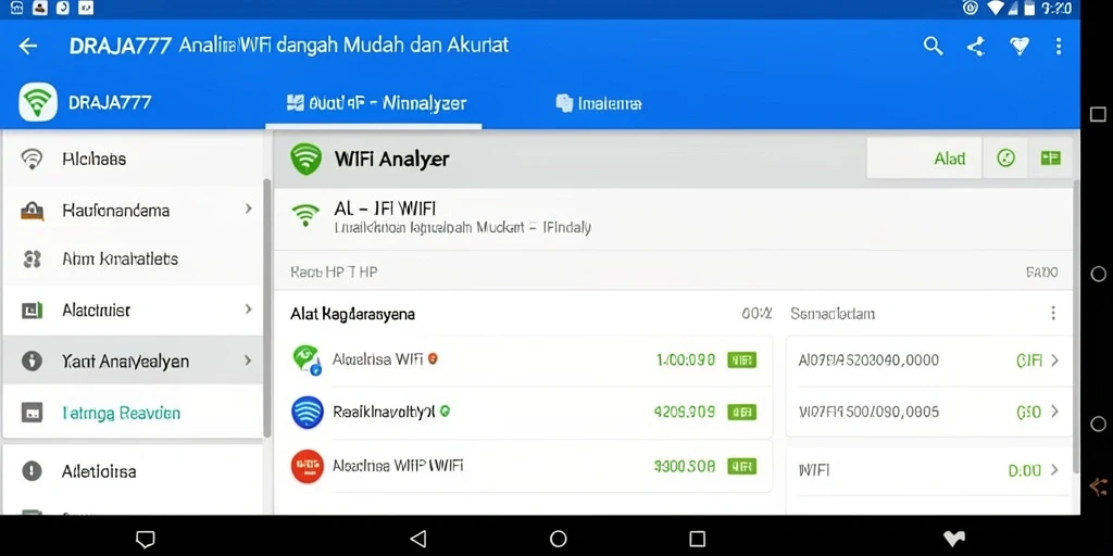 Tangkapan layar dari DRAJA777 yang menunjukkan analisis jaringan WiFi.