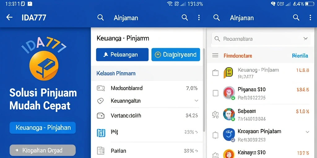 Tampilan antarmuka IDA777 yang sederhana dan efisien.