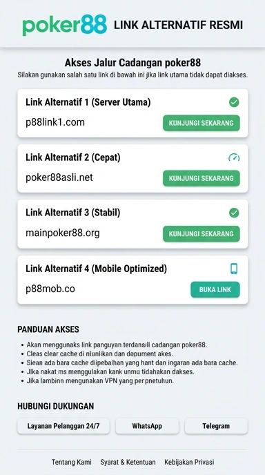 Tampilan link alternatif poker88