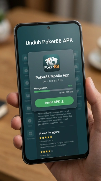 Tampilan halaman APK poker88
